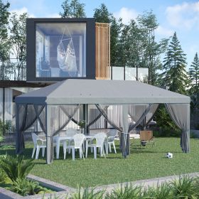 x20' Pop Up Party Tent Gazebo Wedding Canopy with 6 Sidewalls (Option: Gray-1180x360x245 mm)