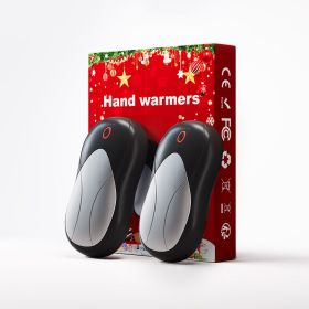 Rechargeable Hand Warmers 2-Pack, Portable Pocket Size, 3 Heat Settings Magnetic, Outdoor Electric Hand Warmers, Hunting, Golfing, Camping, Warm (Color: Silver Black)