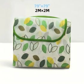 Extra Large Outdoor Picnic Blanket, Camping, Beach, BBQ Mat - Heavy-Duty Portable Indoor/Outdoor groundsheet with - Large Gathering, Parties (Color: Leaves)
