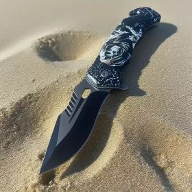 Portable Folding Knife For Camping, Hunting, Fishing, Hiking. With Broken Glass Function, Pocket Clip. A Gift For My Father. (Color: Style3)