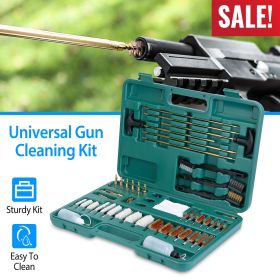 Universal Gun Cleaning Kit Gun Cleaning Brushes Mops Muff Guard w/ Carrying Case For Rifles Pistols Handguns Shotguns (Color: AS  PIC)
